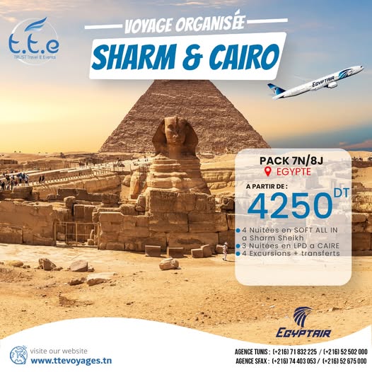Sharm-Cairo 8 Jours - 7 Nuits